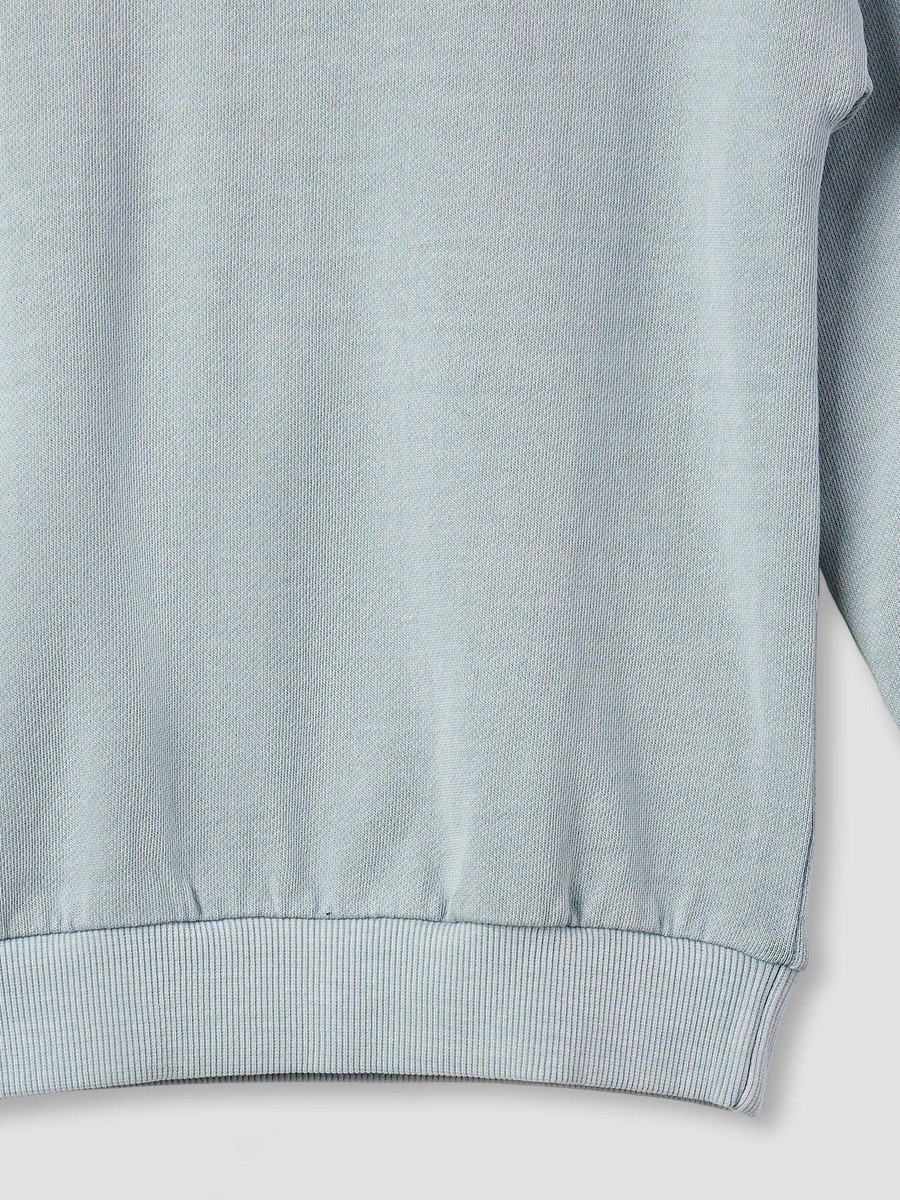 Text Print Collared Sweatshirt and Joggers Set