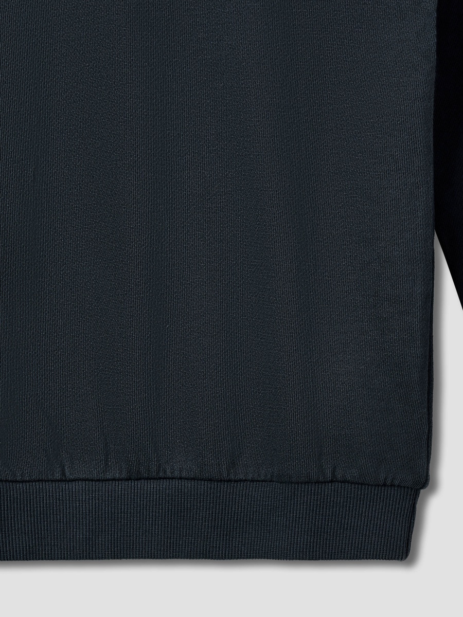 Typographic Print Collared Sweatshirt and Joggers Set