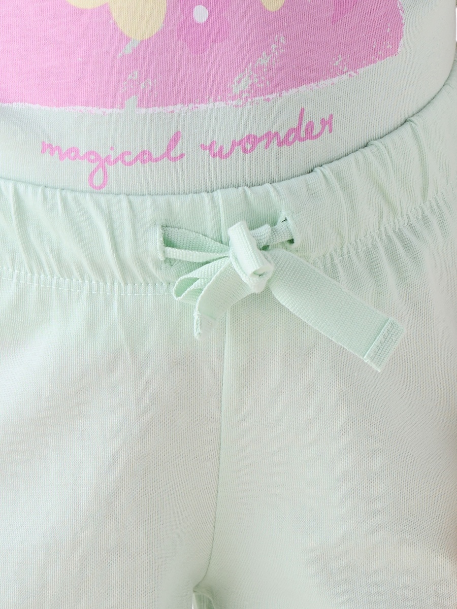 Unicorn Print Cotton Short Sleeves Pyjama Set