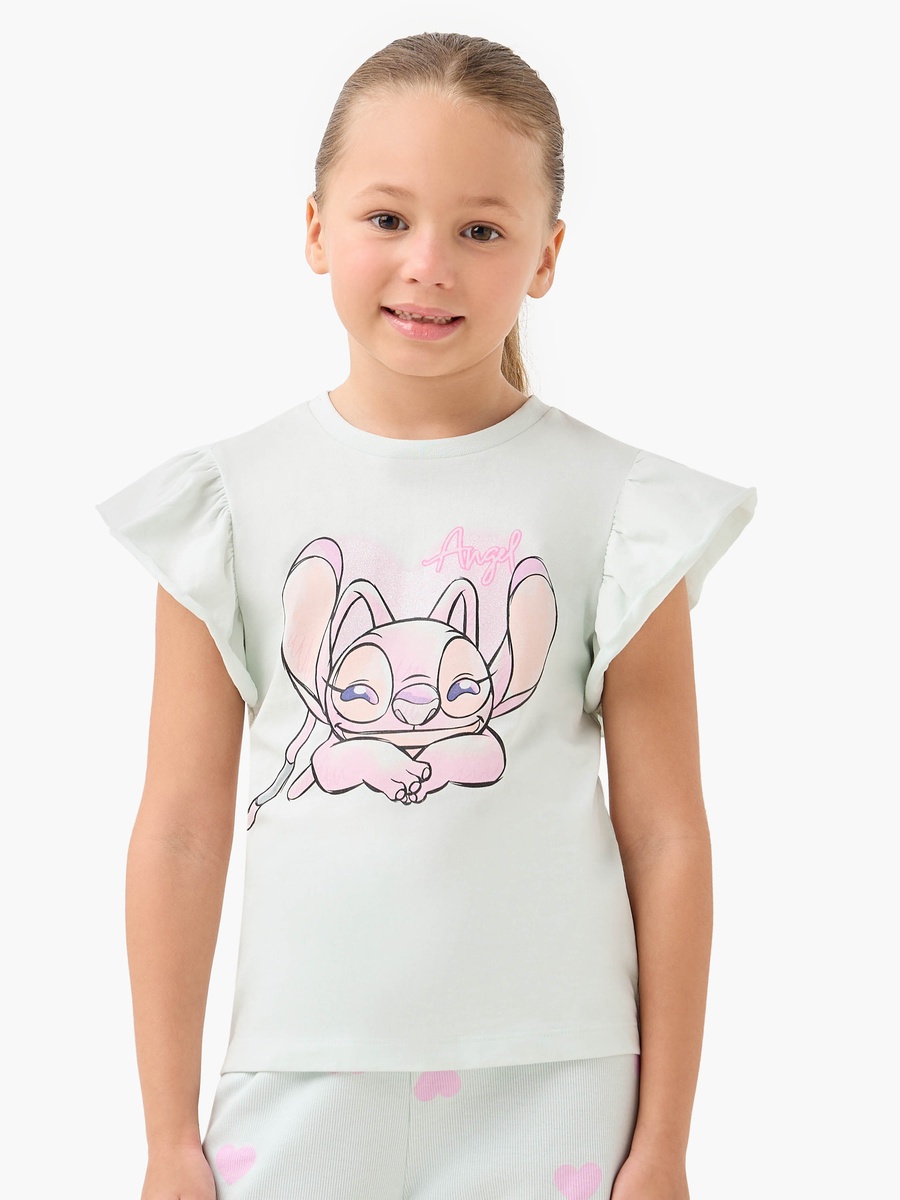 Stitch Print T-Shirt and Pyjama Set