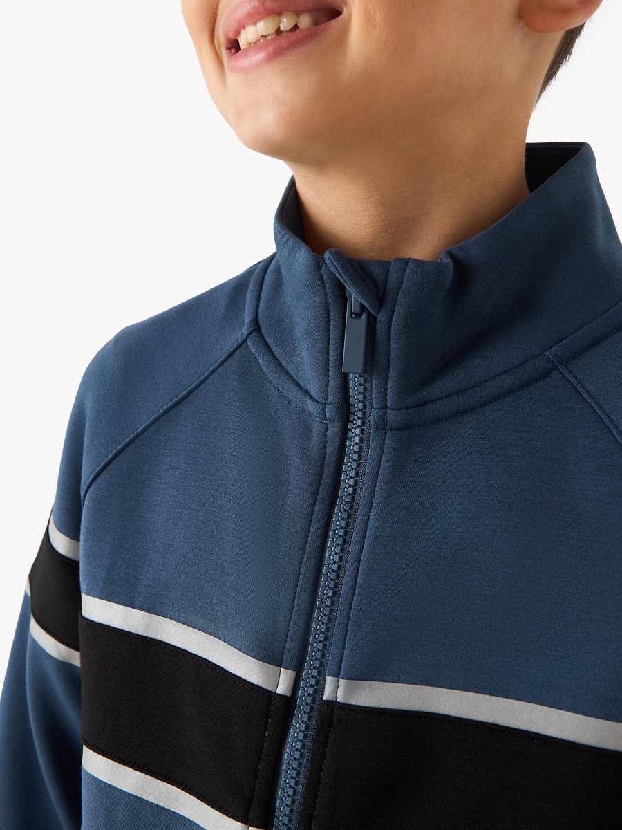 Panelled Zip Through Jacket and Track Pants Set