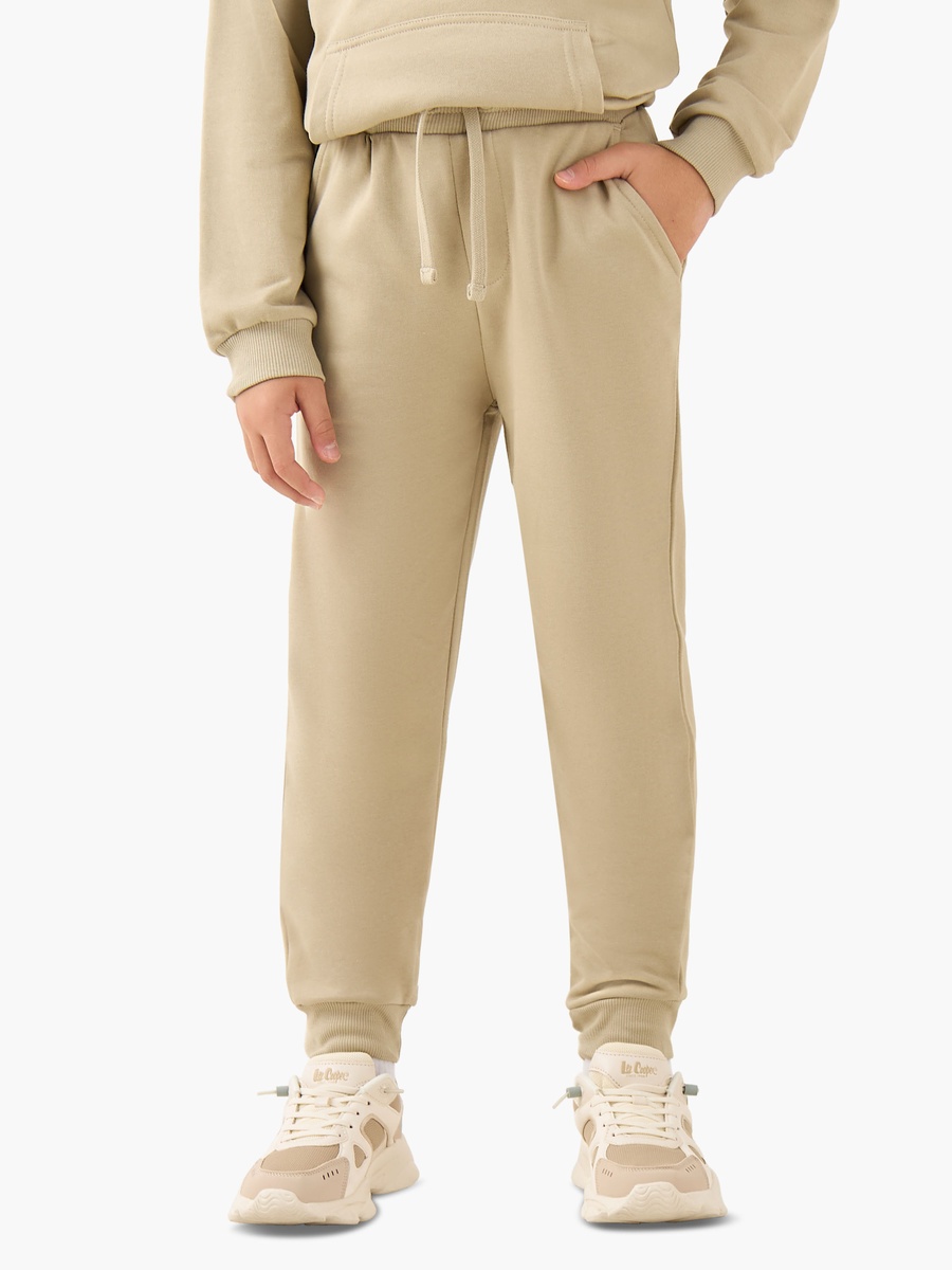 Collared Sweatshirt and Joggers Set with Kangaroo Pocket
