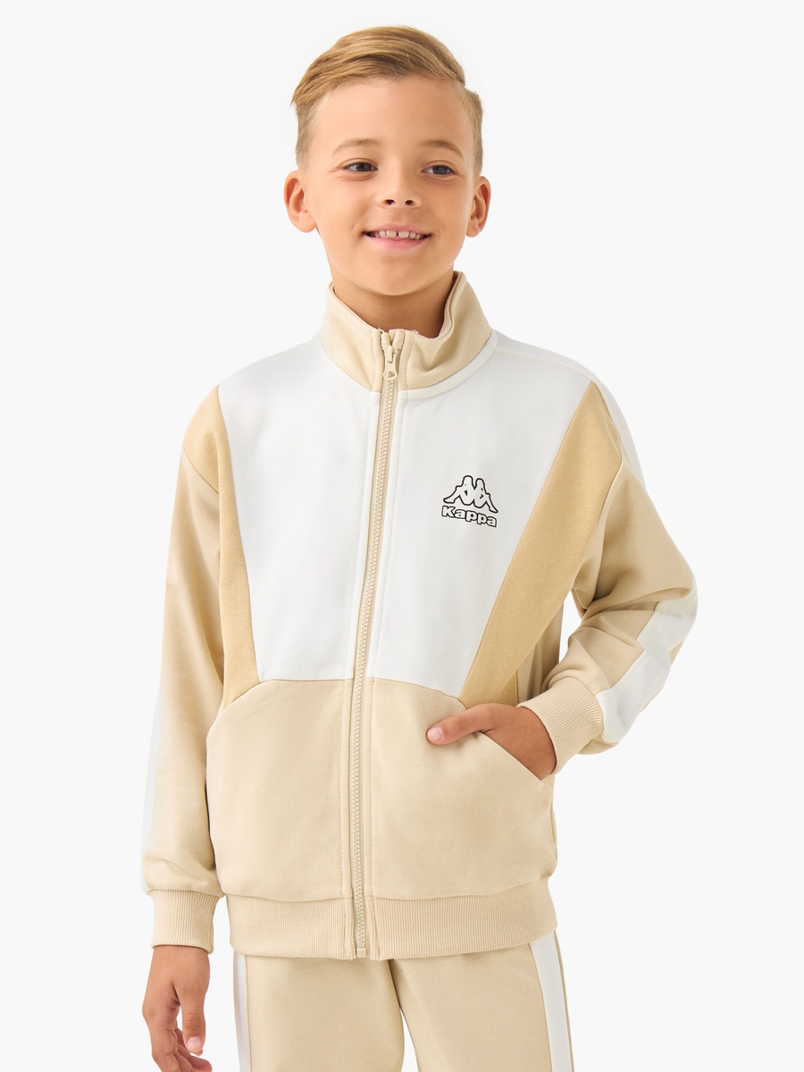 High Neck Jacket and Joggers Set with Panel Detail