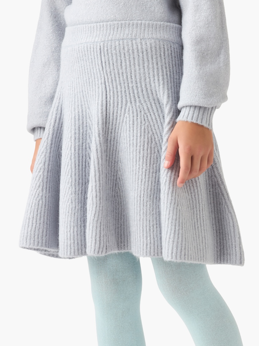 Star Sequinned Wool Sweater with Skirt and Stockings Set