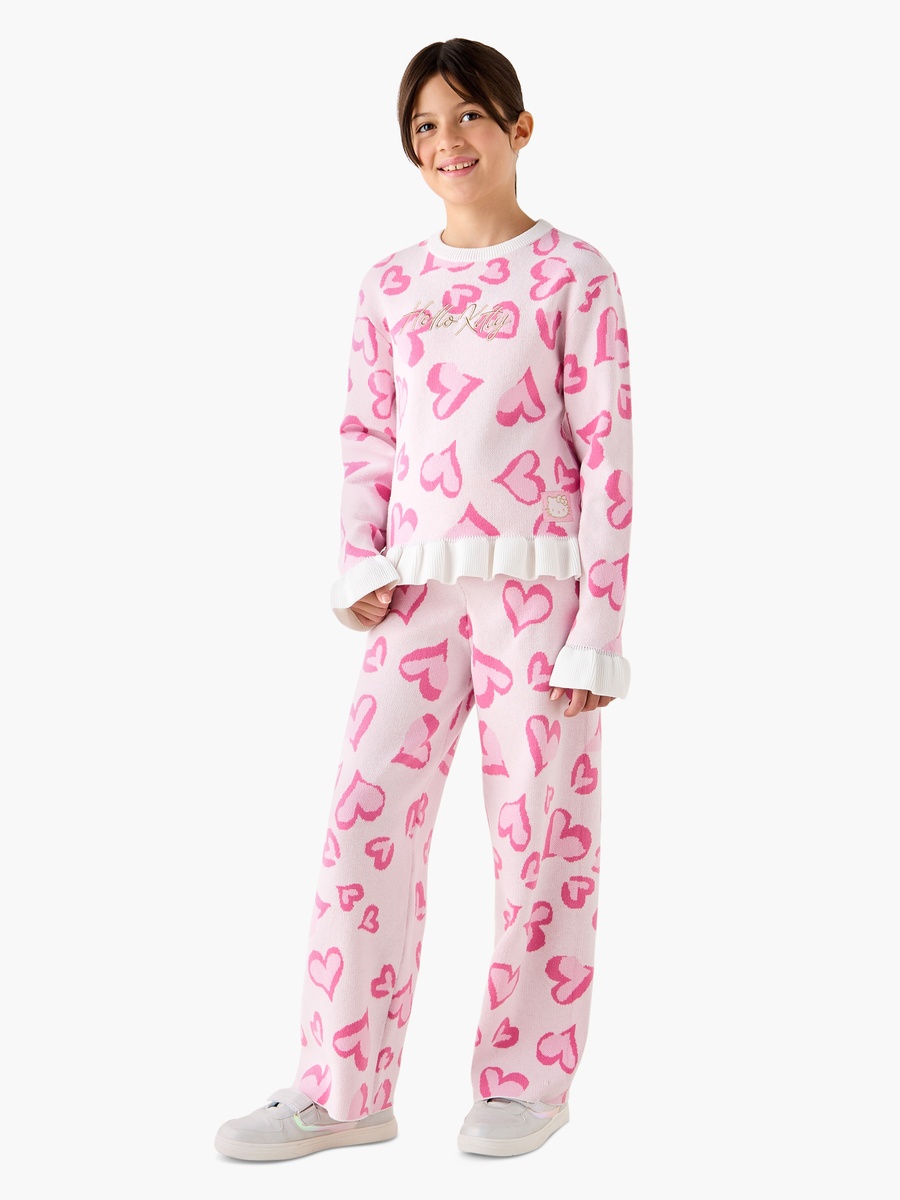 Hello Kitty Heart Print Top and Pants Set