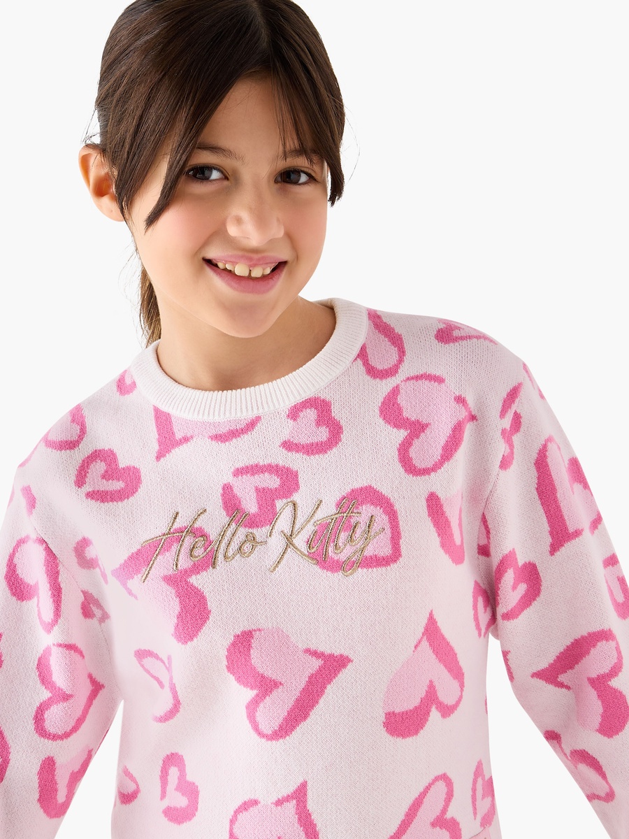 Hello Kitty Heart Print Top and Pants Set