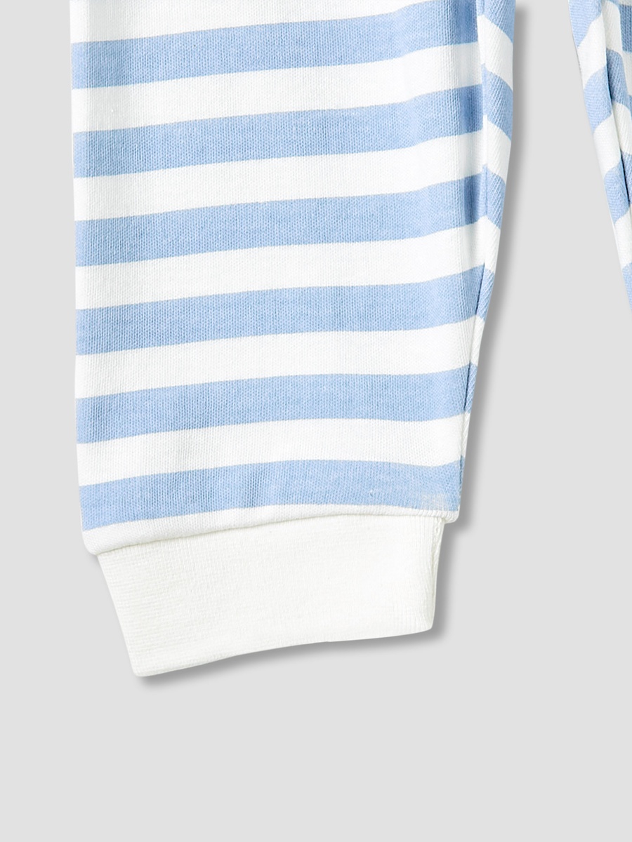 Graphic Embroidery Cotton Long Sleeves Pyjama Set
