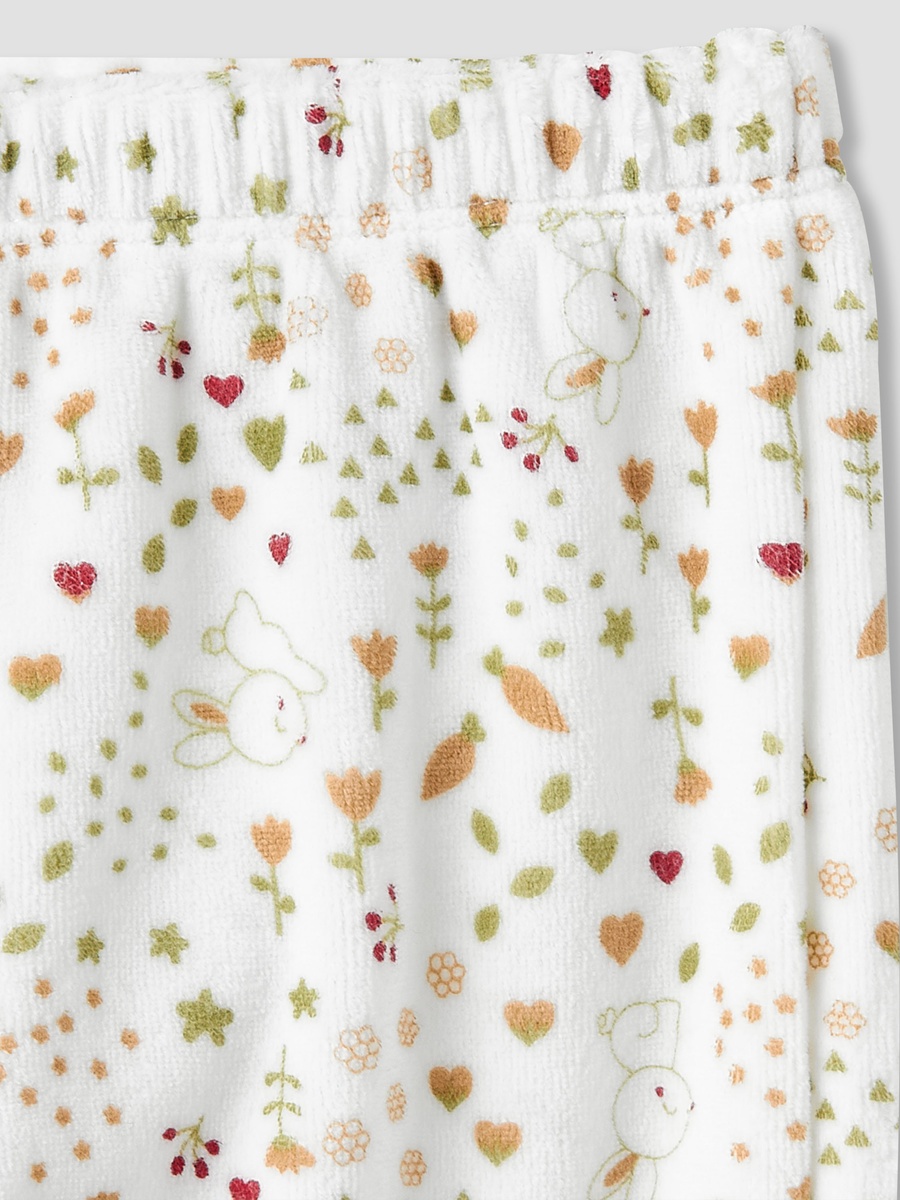 Embroidered Pyjama Set with Long Sleeves and Peter Pan Collar