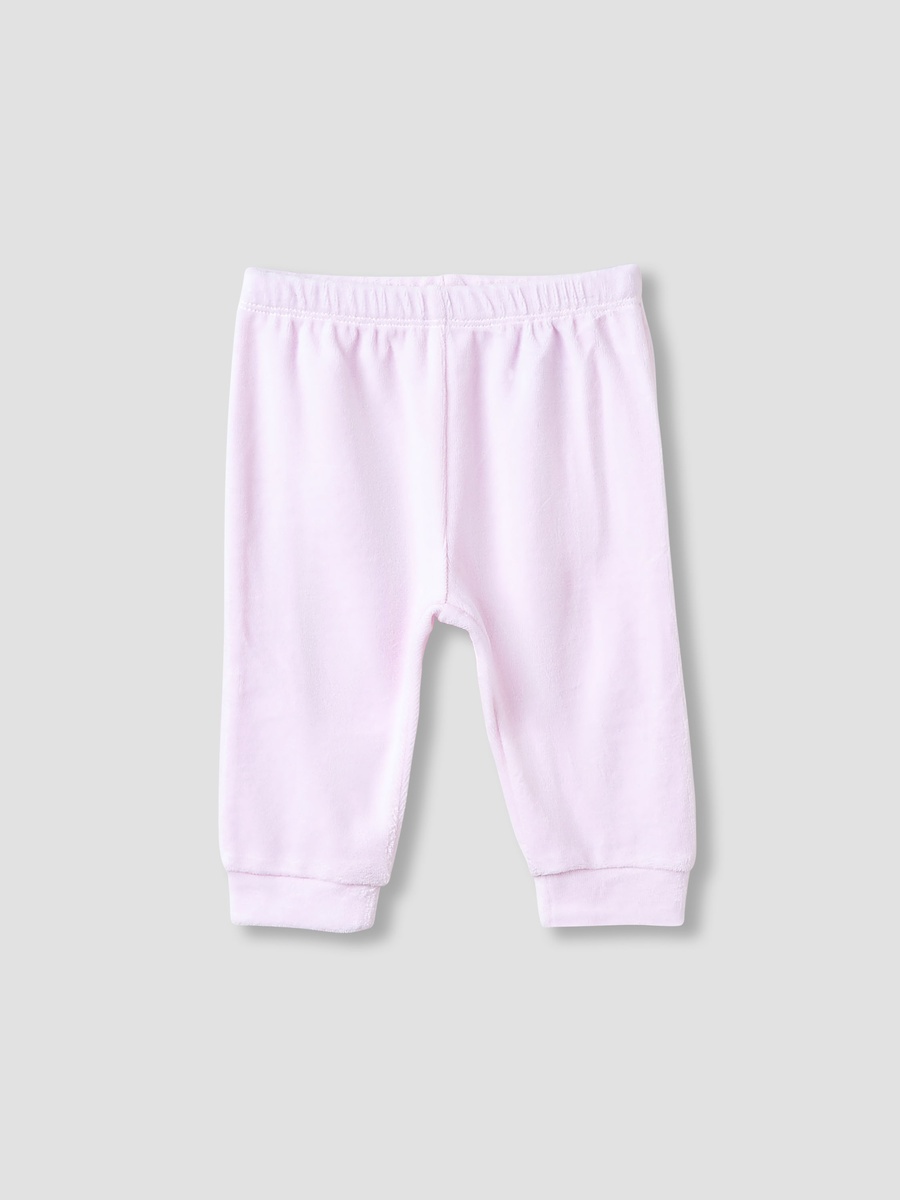 Bear Applique Pyjama Set with Long Sleeves and Collar