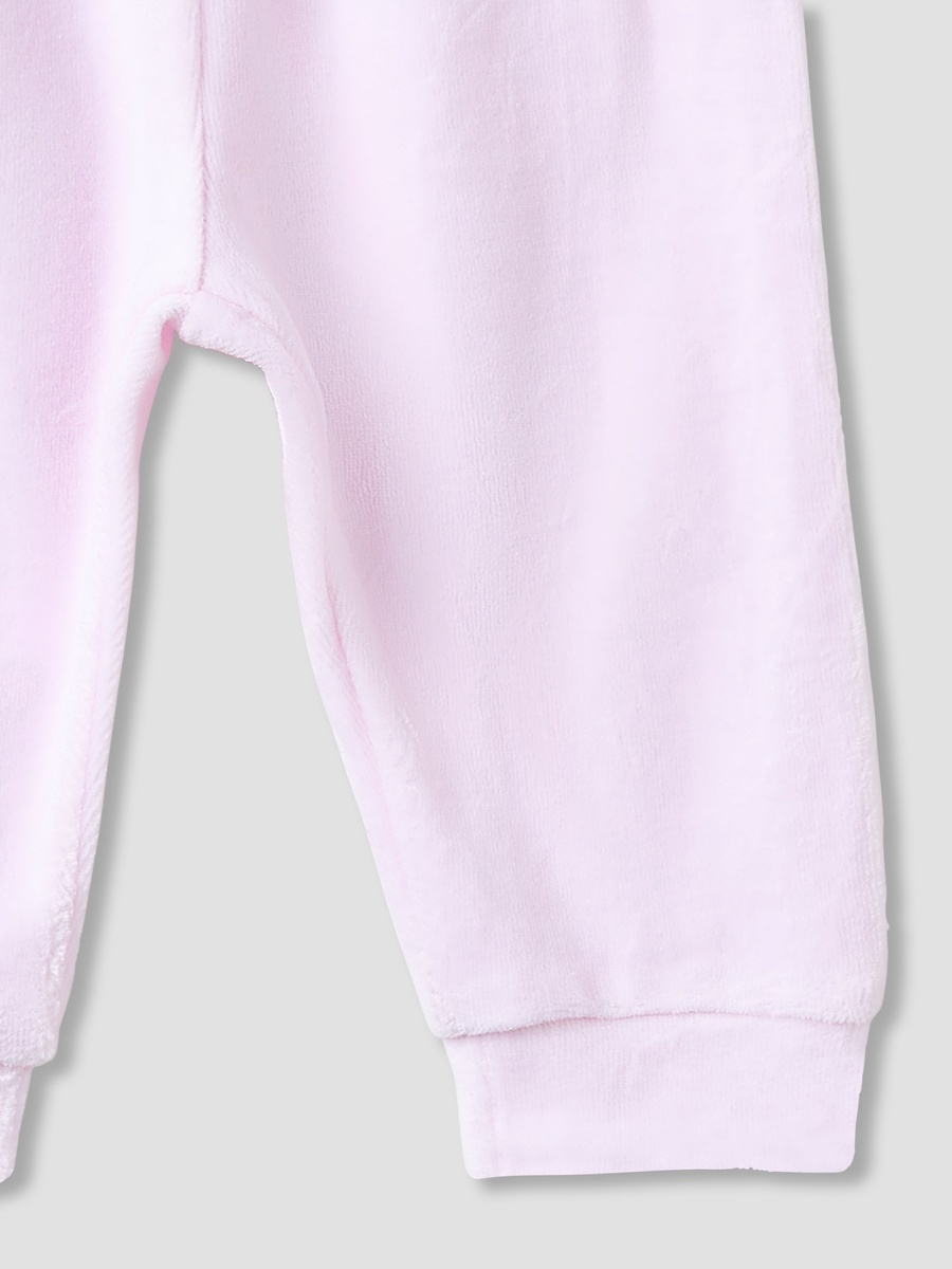 Bear Applique Pyjama Set with Long Sleeves and Collar