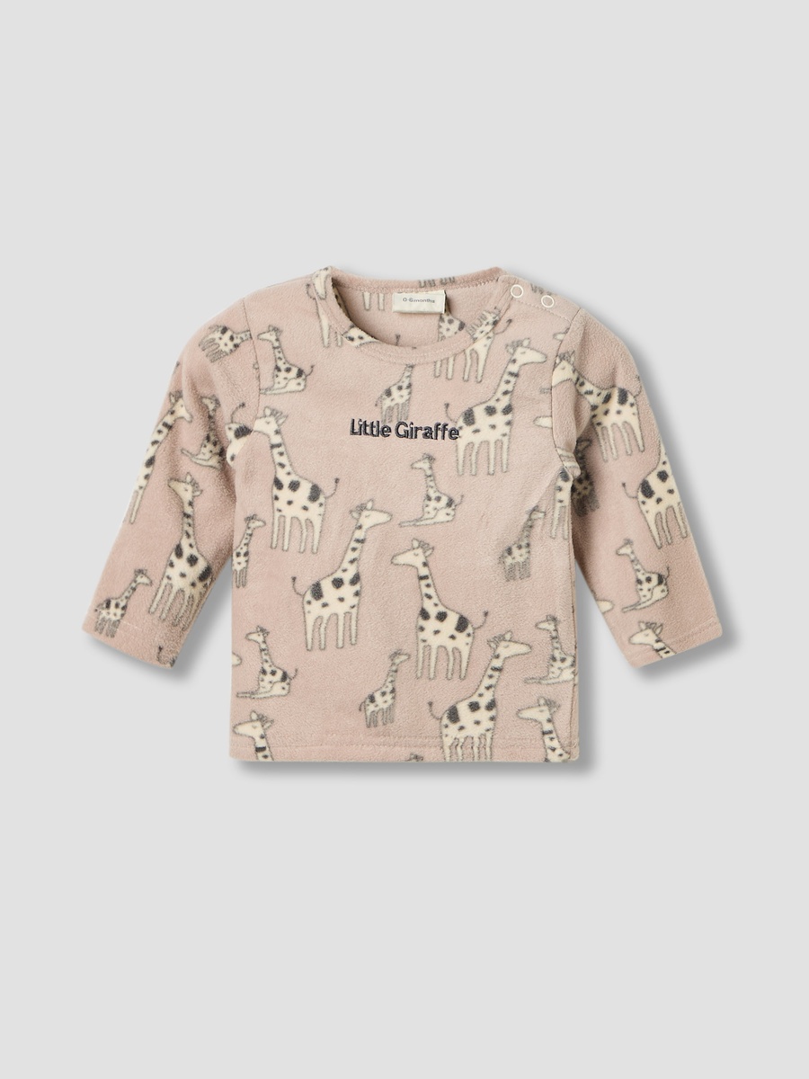 Animal Print Polyester Long Sleeves Pyjama Set - Pack of 2