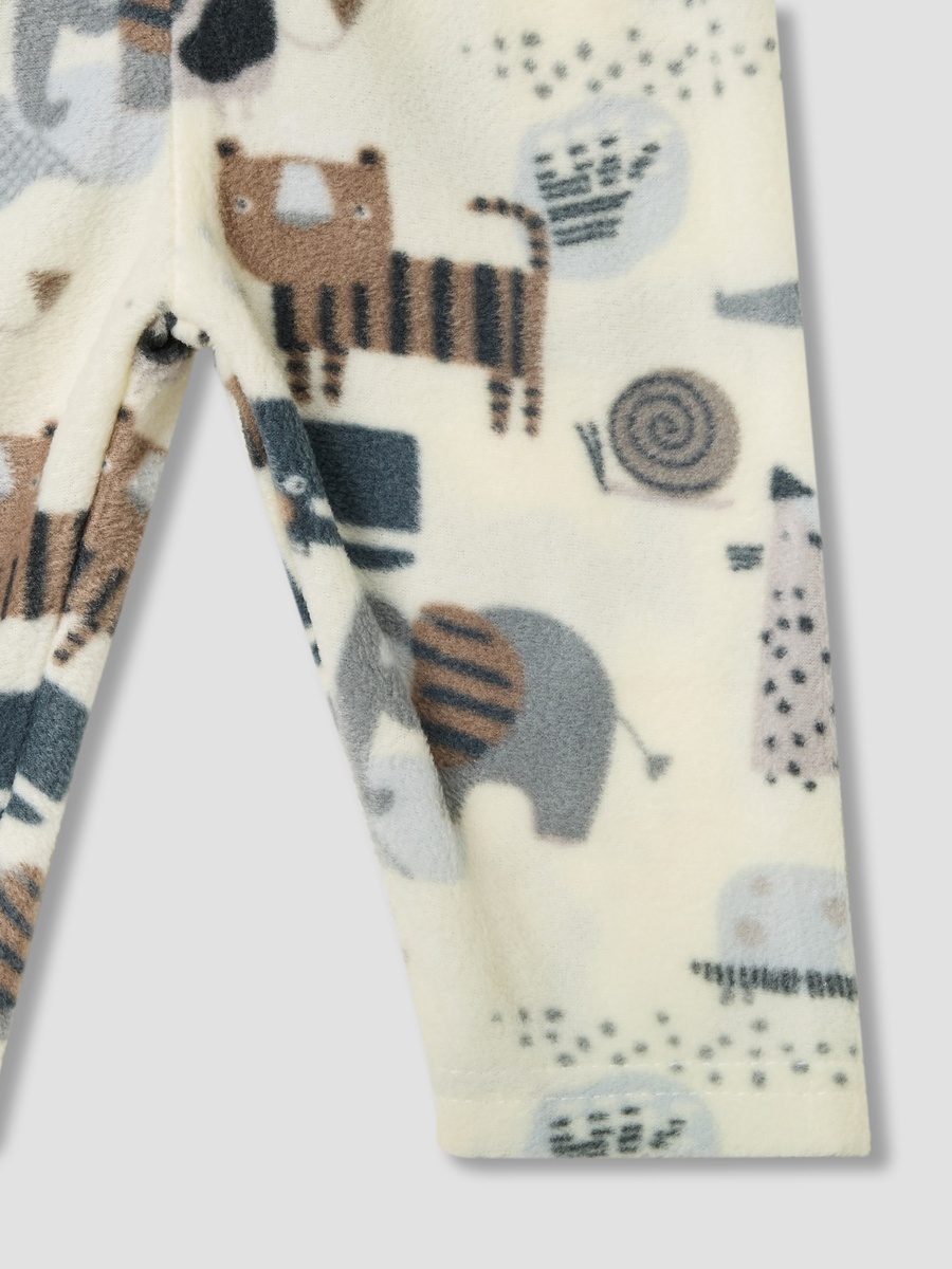 Animal Print Polyester Long Sleeves Pyjama Set - Pack of 2