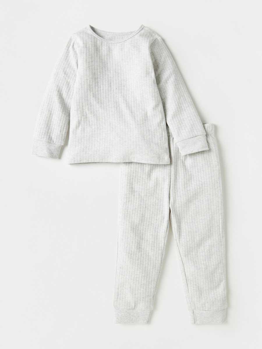 Ribbed Thermal T-Shirt and Pyjama Set