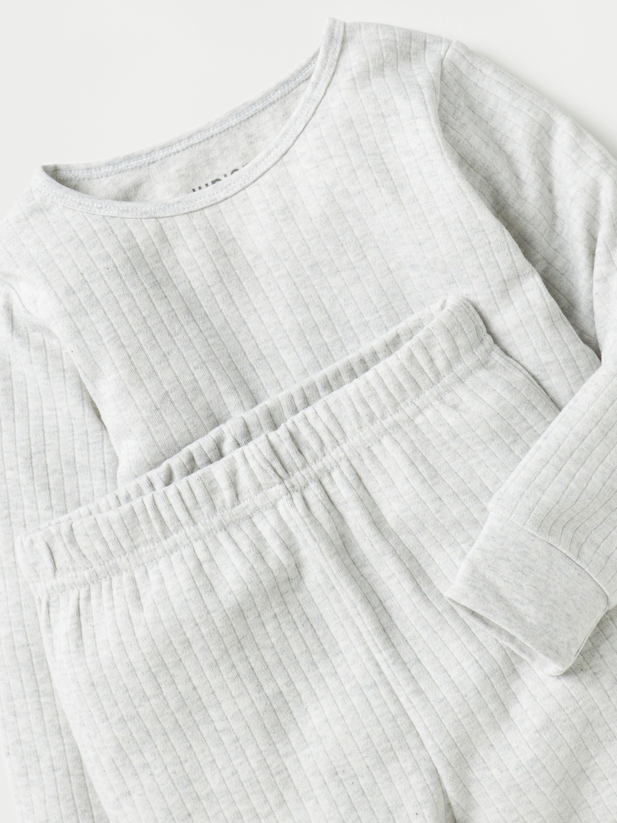Ribbed Thermal T-Shirt and Pyjama Set