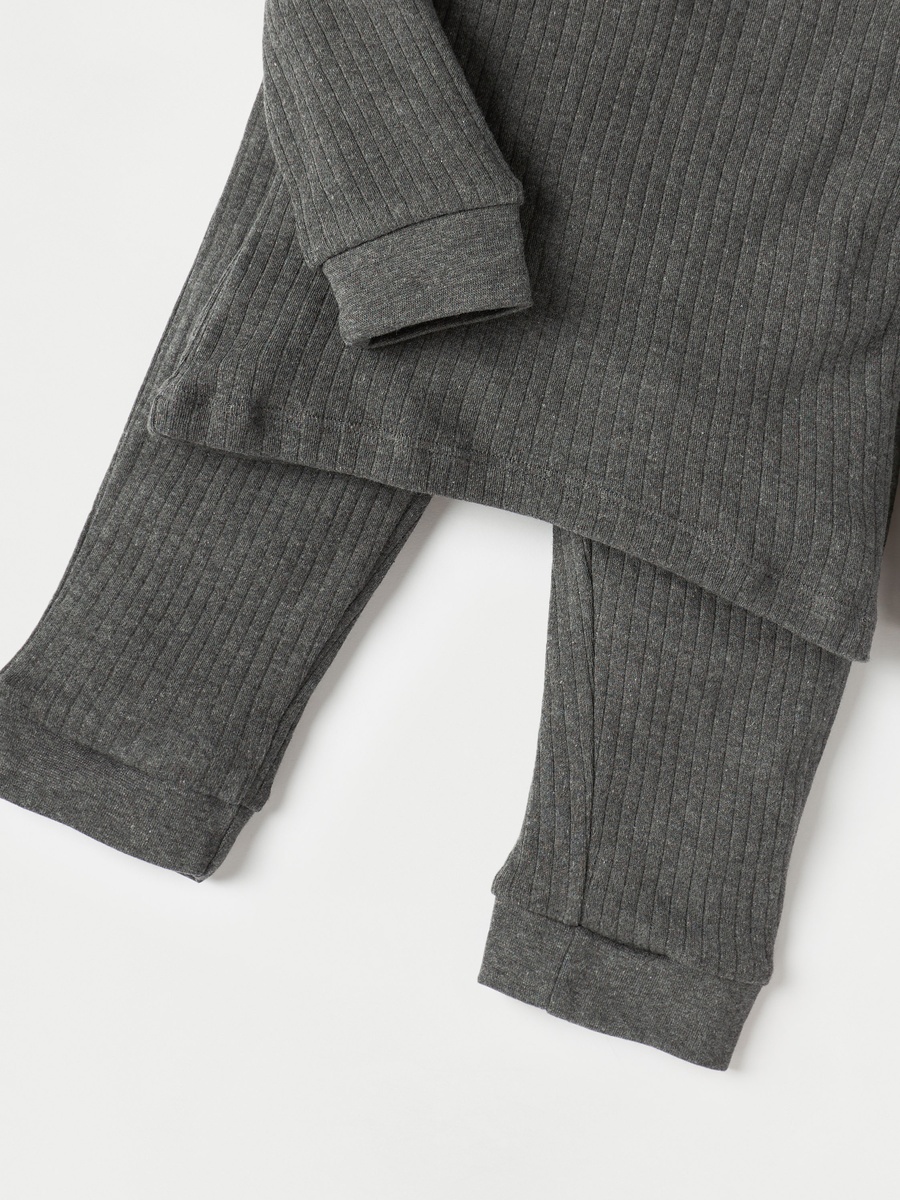 Ribbed Thermal T-Shirt and Pyjama Set