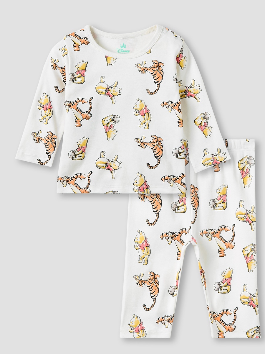 Winnie the Pooh and Tigger Print Cotton Pyjama Set