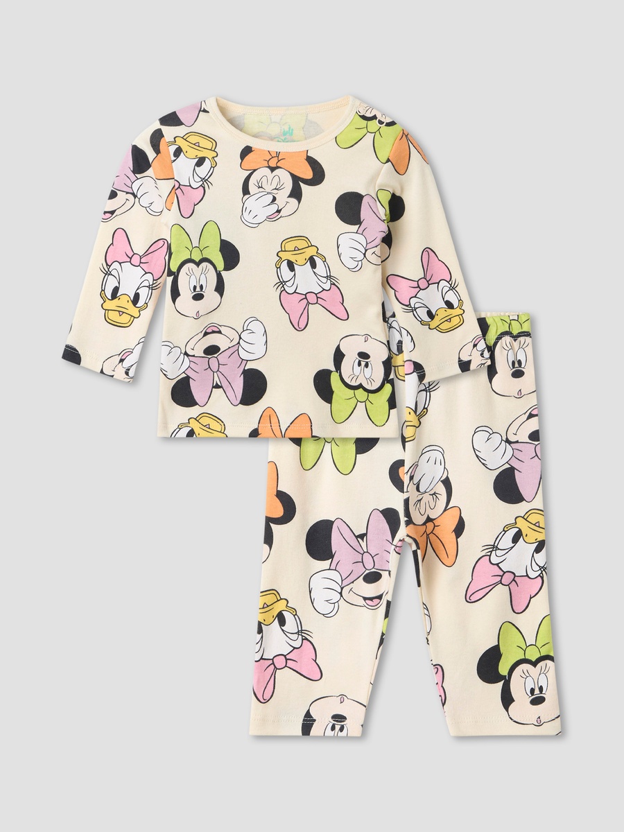 Minnie and Daisy Print Cotton Long Sleeves Pyjama Set