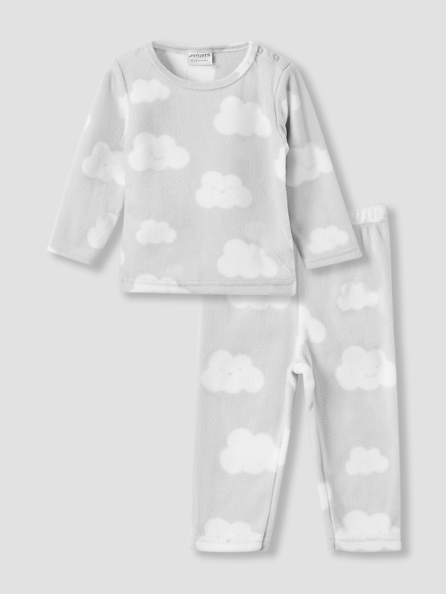 All-Over Cloud Print Long Sleeves T-Shirt and Elasticated Pyjama Set