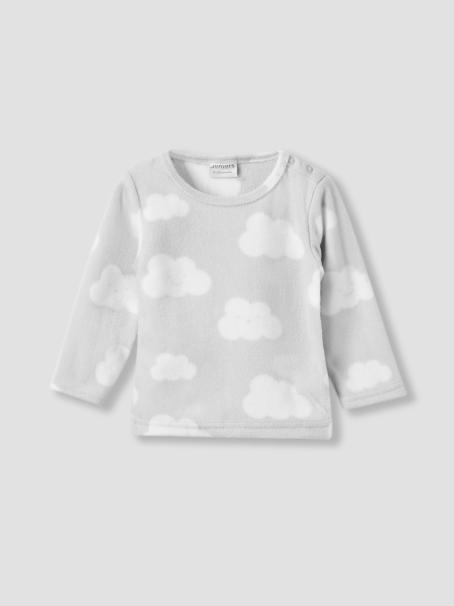 All-Over Cloud Print Long Sleeves T-Shirt and Elasticated Pyjama Set