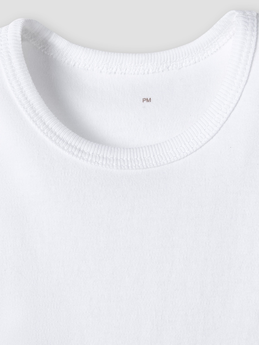 Solid Organic Bodysuit with Round Neck - Set of 5