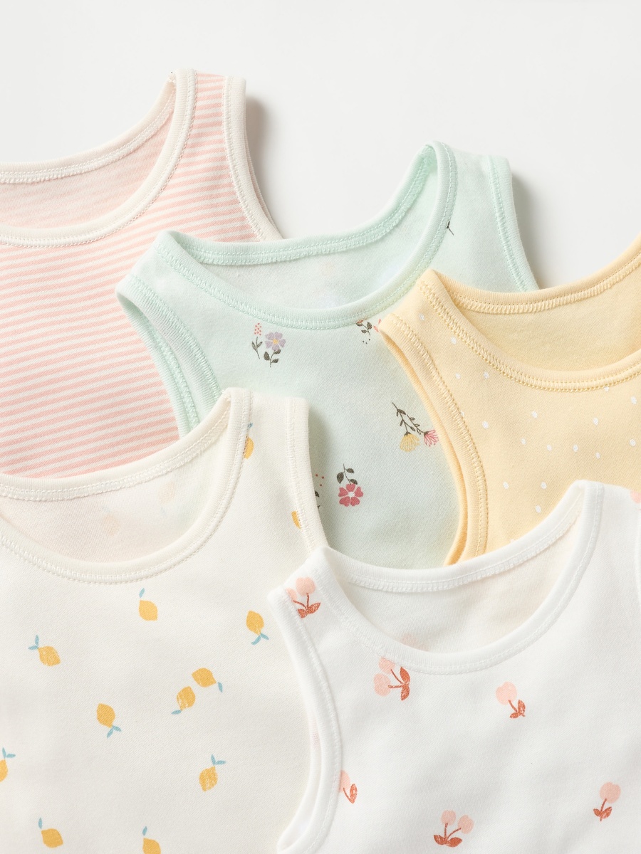 Printed Sleeveless Bodysuit - Set of 5