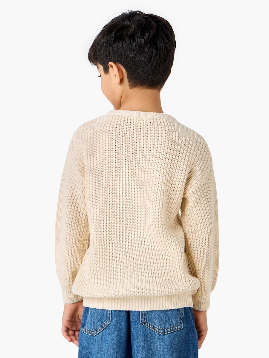 Animal Applique Pullover with Crew Neck