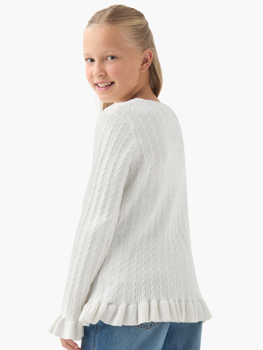 Cable Knit Pullover with Long Sleeves