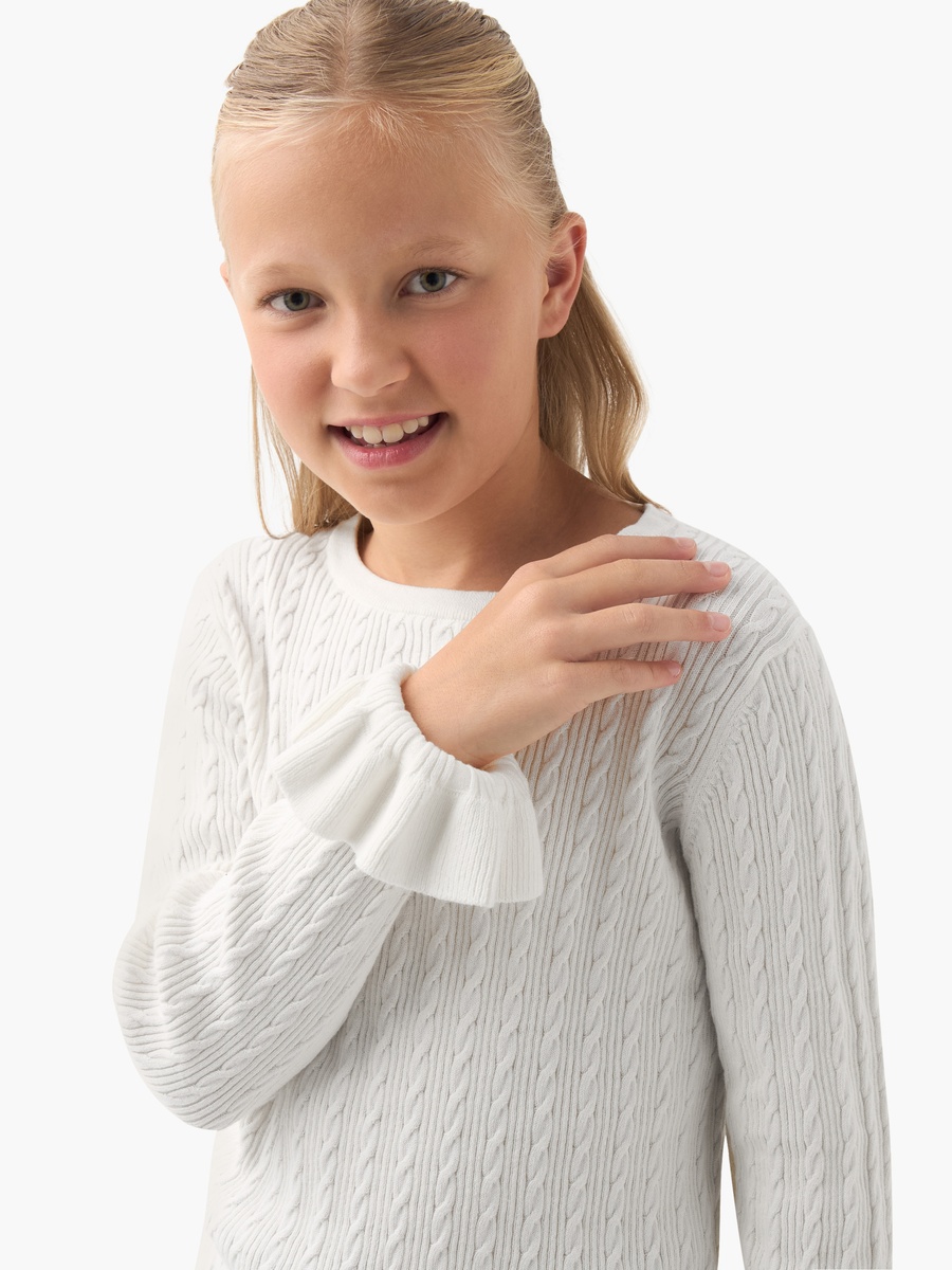 Cable Knit Pullover with Long Sleeves