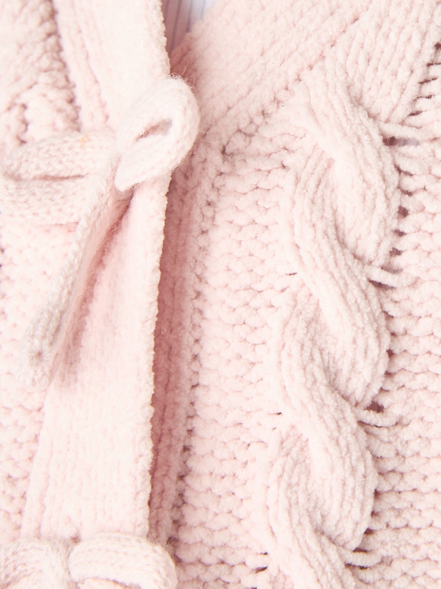 Cable Knit Cardigan with Long Sleeves