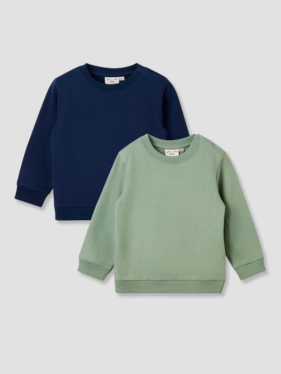 Solid Pullover with Long Sleeves - Set of 2