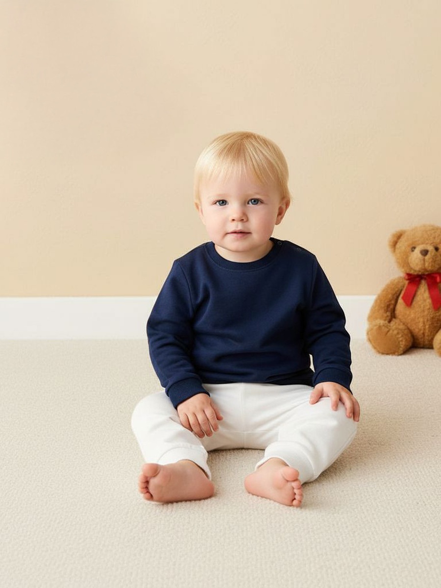 Solid Pullover with Long Sleeves - Set of 2