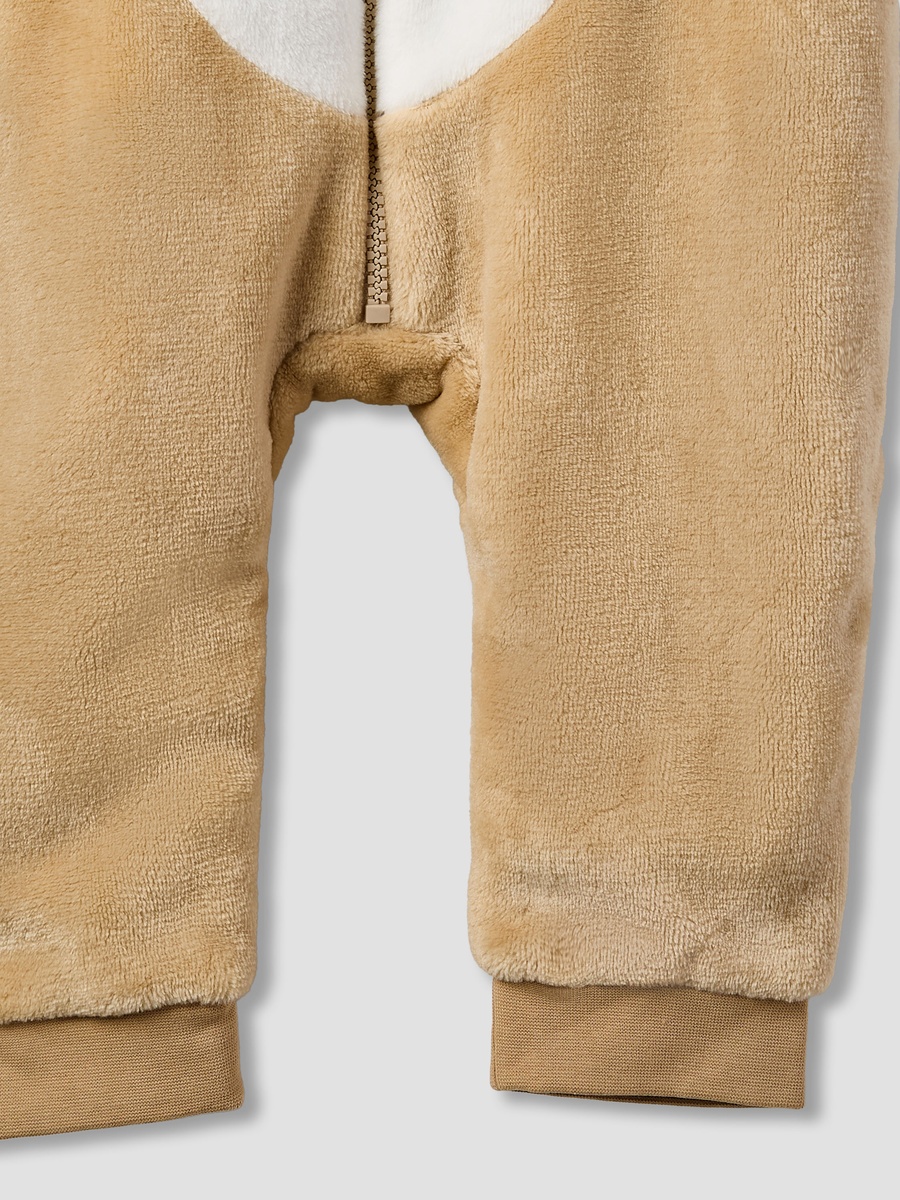 Long Sleeve Hooded Neck Coverall with Zip Closure