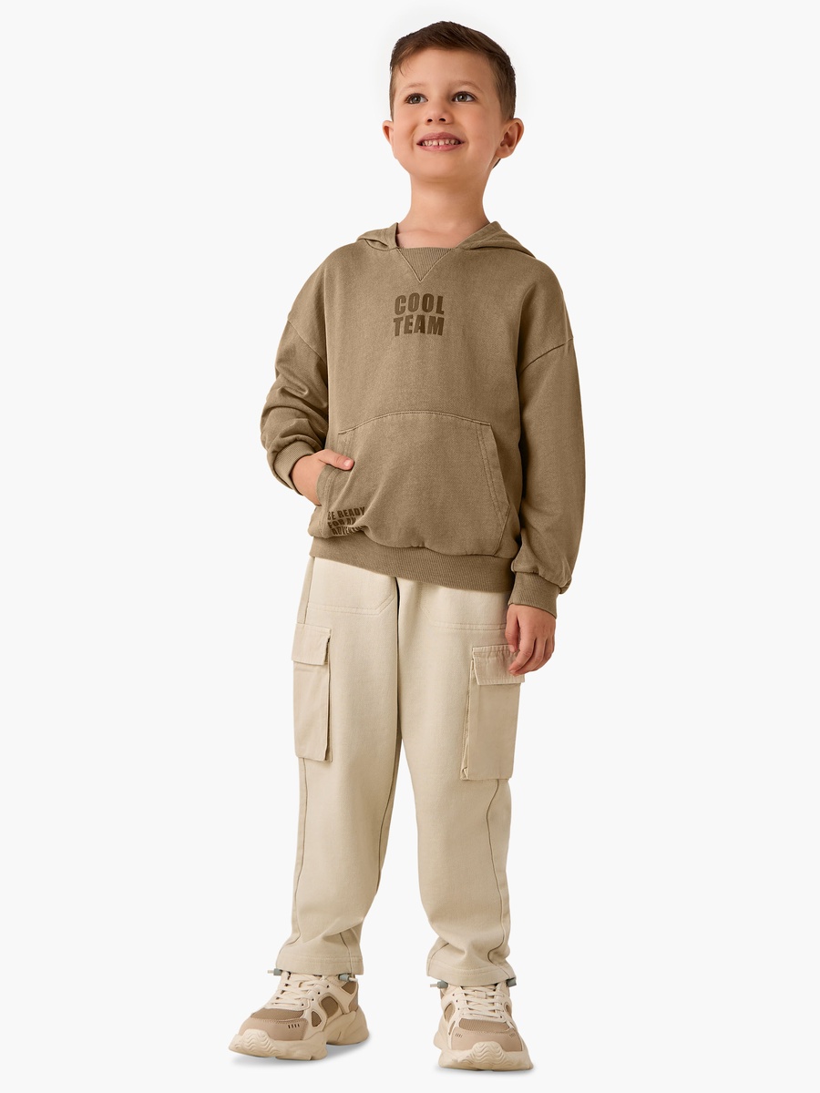 Hooded Sweatshirt with Typographic Print
