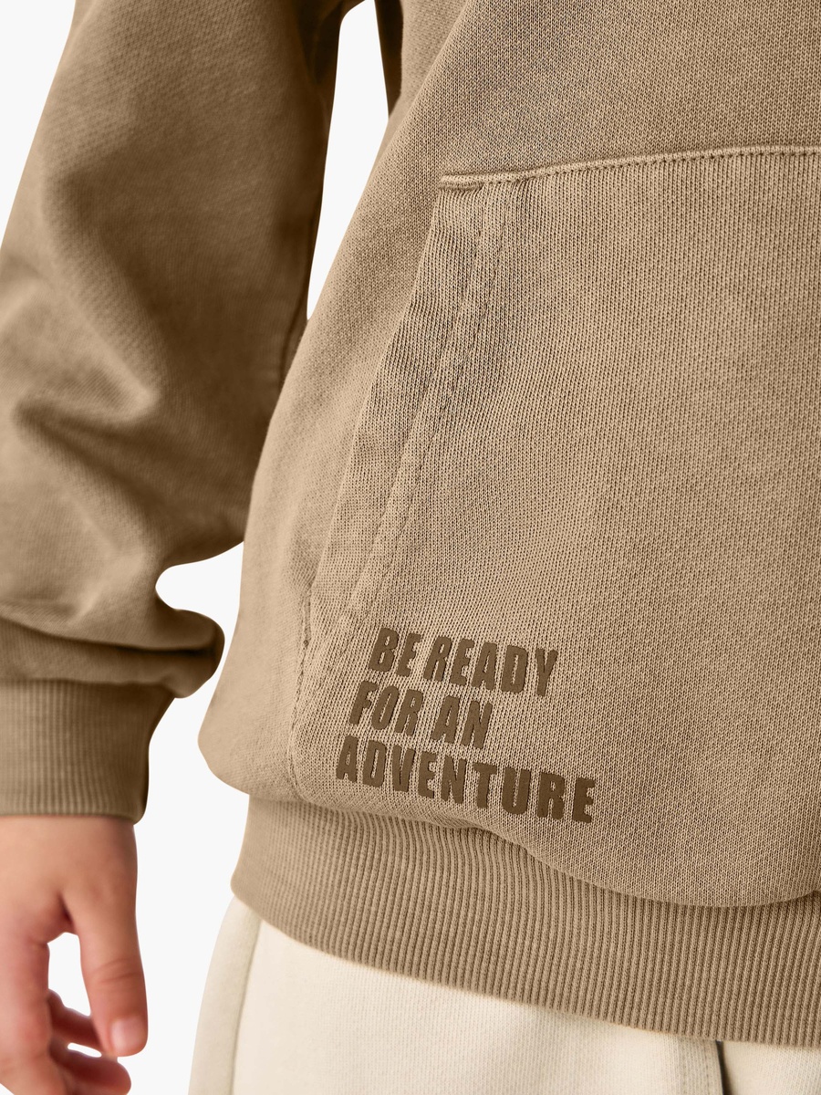 Hooded Sweatshirt with Typographic Print