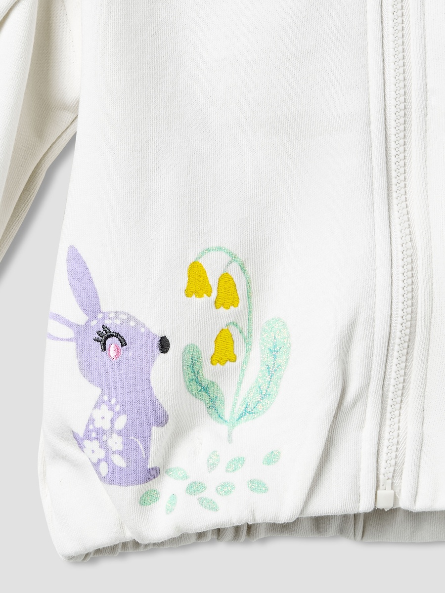 Hooded Sweatshirt with Owl Print