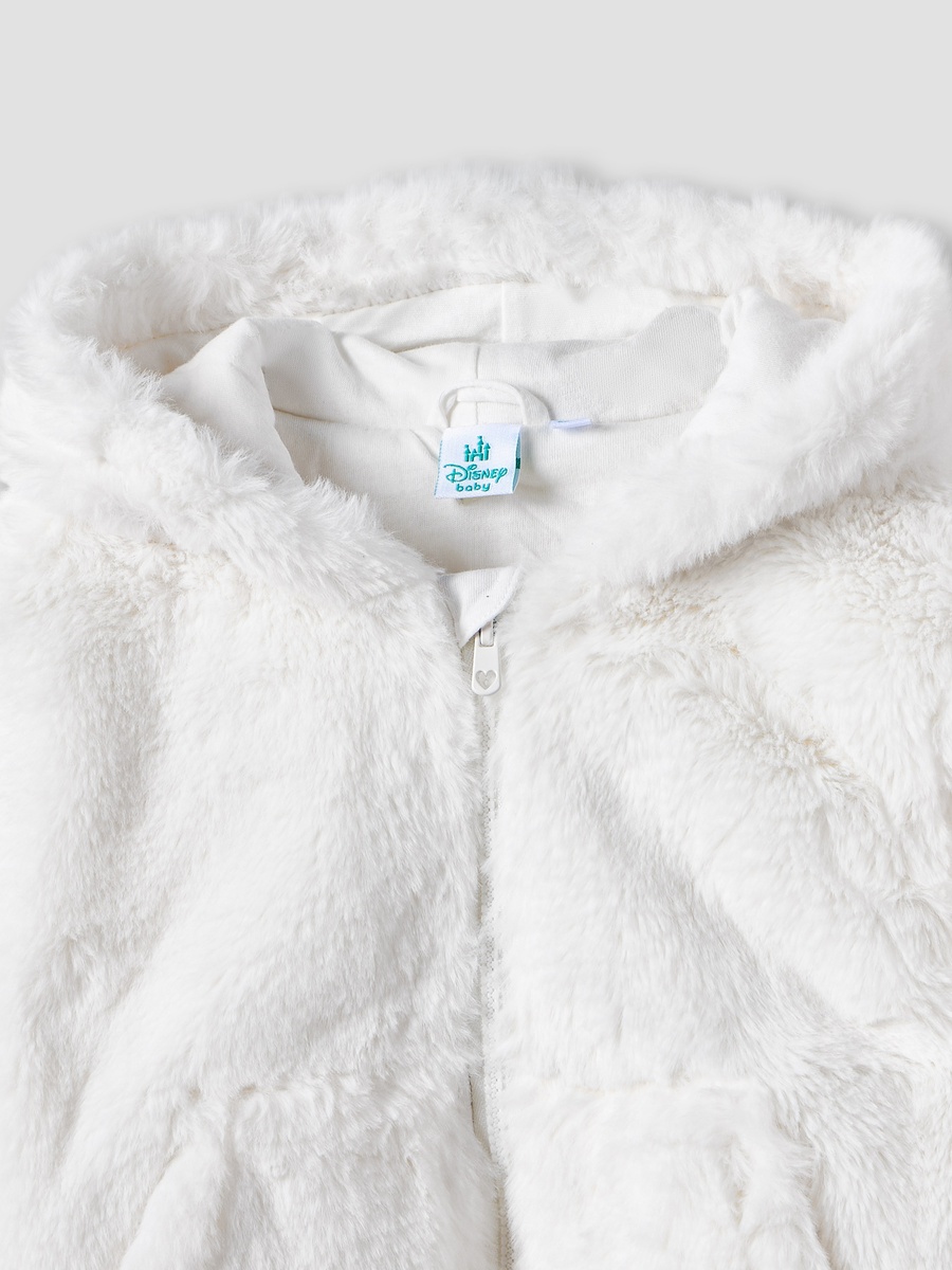 Applique Accent Hooded Jacket with Long Sleeves