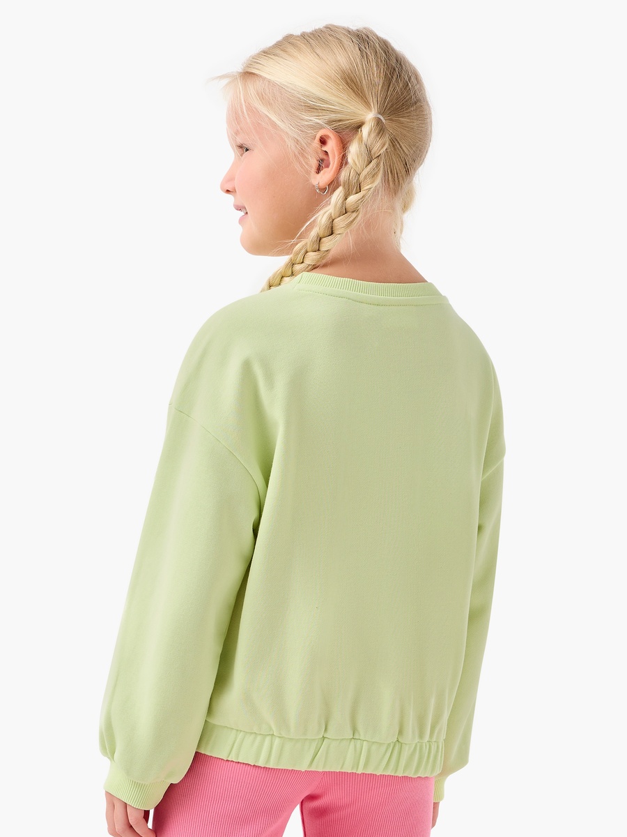 Butterfly Print Sweatshirt with Long Sleeves