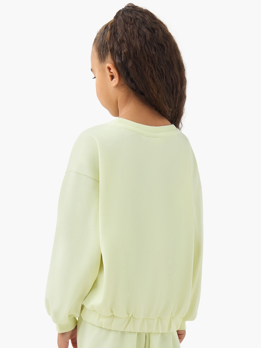 Teddy Bear Print Sweatshirt with Long Sleeves