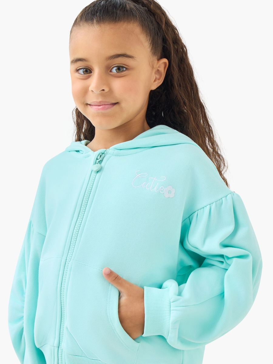 Hooded Long Sleeve Sweatshirt with Embroidery
