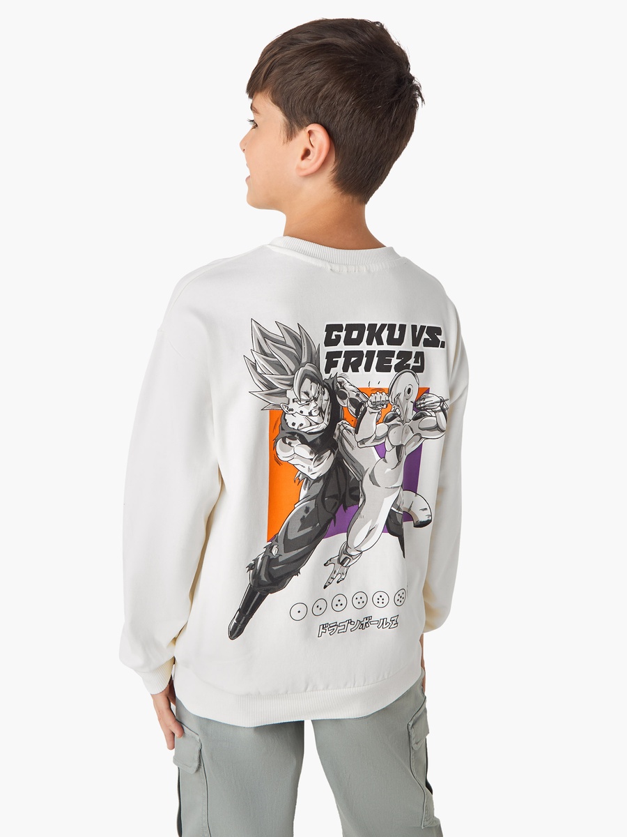 Spacetoon Dragon Ball Z Print Sweatshirt with Long Sleeves