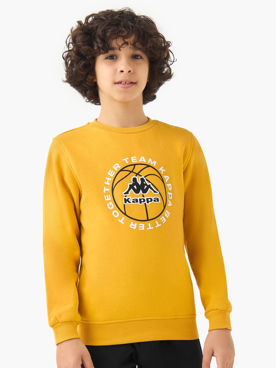Print Crew Neck Sweatshirt with Long Sleeves