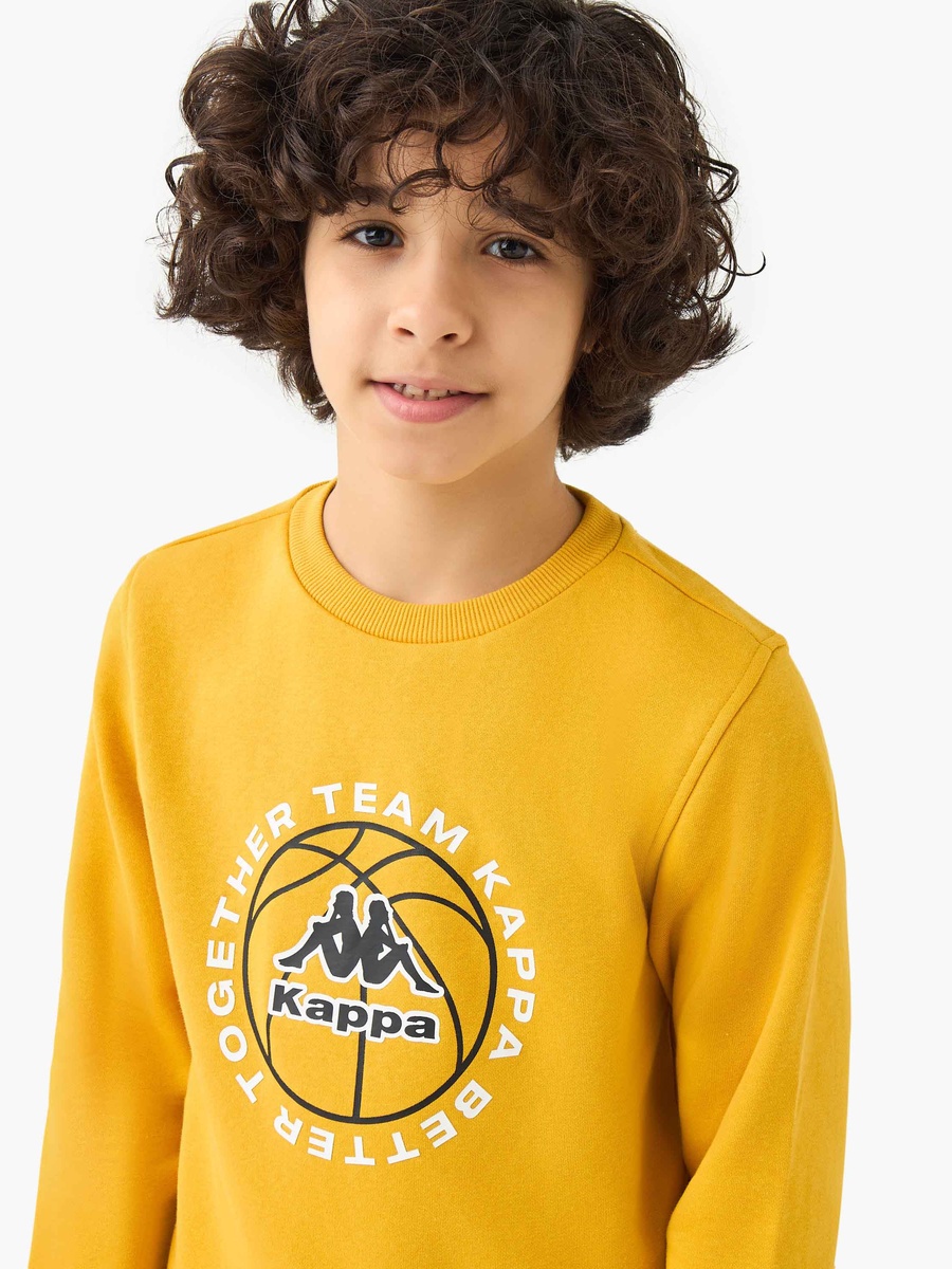 Print Crew Neck Sweatshirt with Long Sleeves