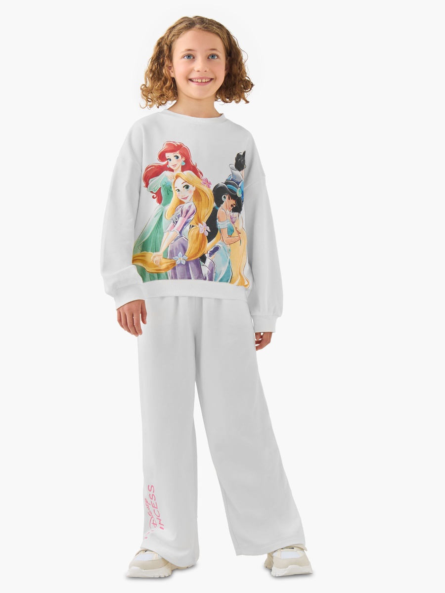 Princess Print Sweatshirt with Long Sleeves