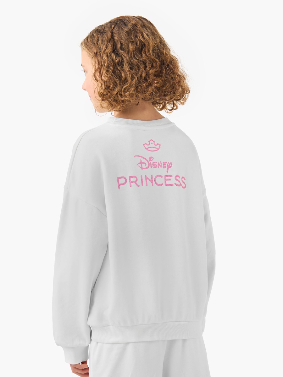 Princess Print Sweatshirt with Long Sleeves