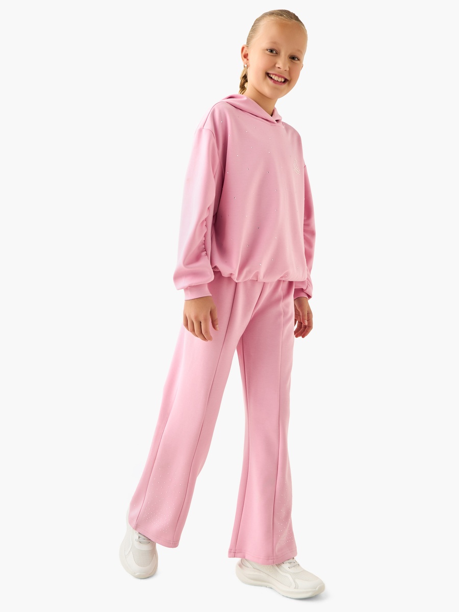 Hooded Neck Sweatshirt with Embellishment - Long Sleeves