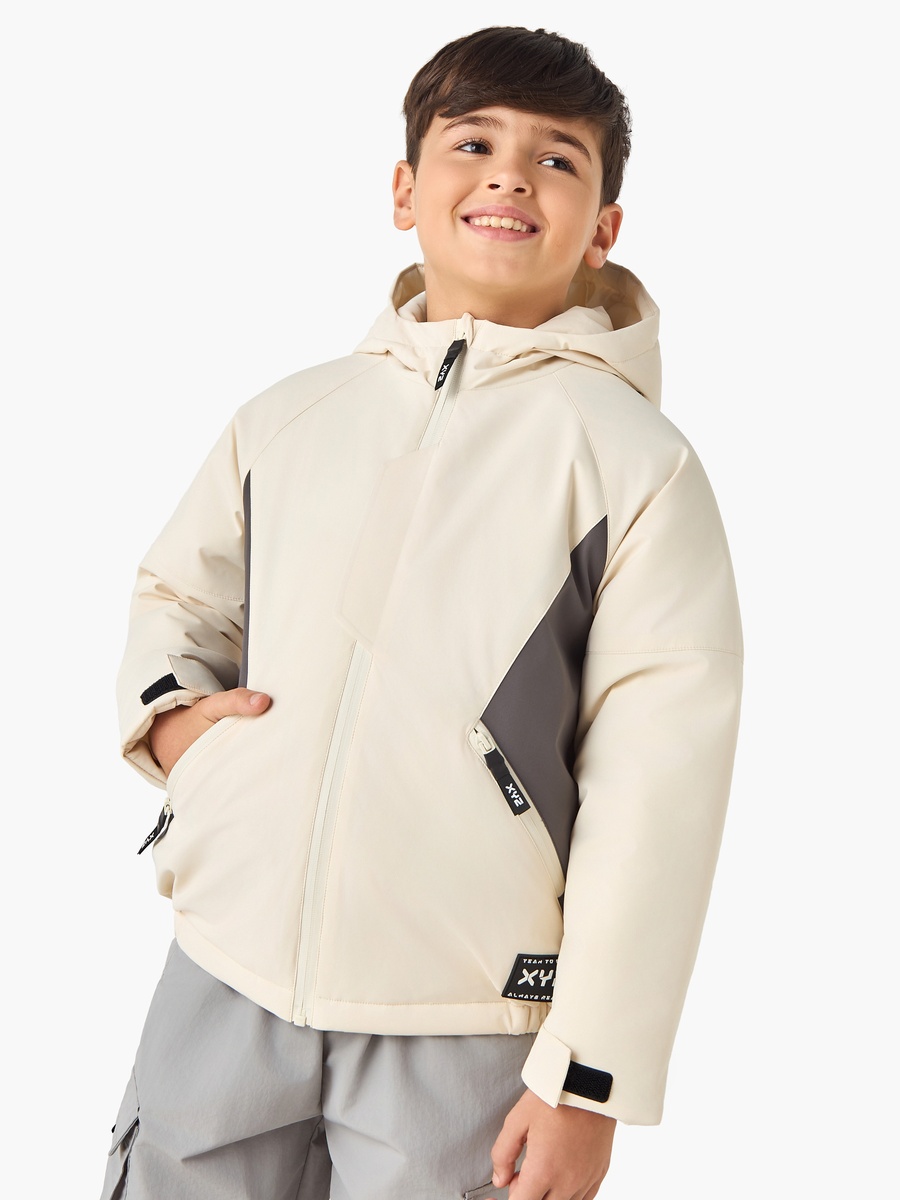 Solid Hooded Jacket with Pockets