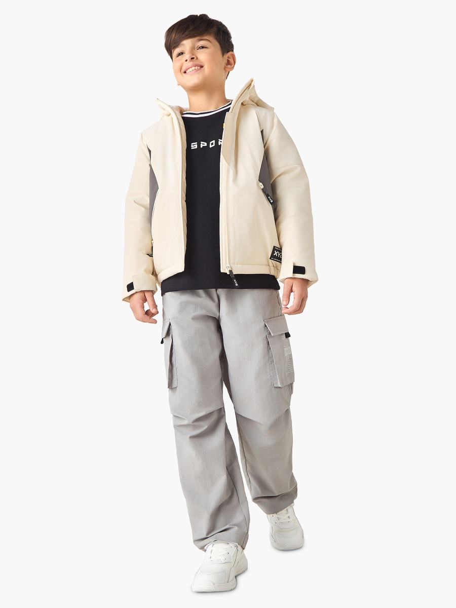 Solid Hooded Jacket with Pockets