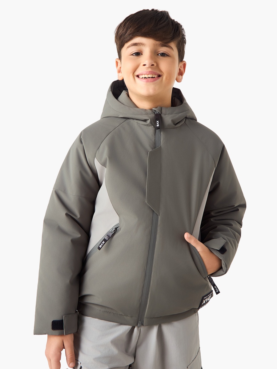 Solid Hooded Jacket with Pockets
