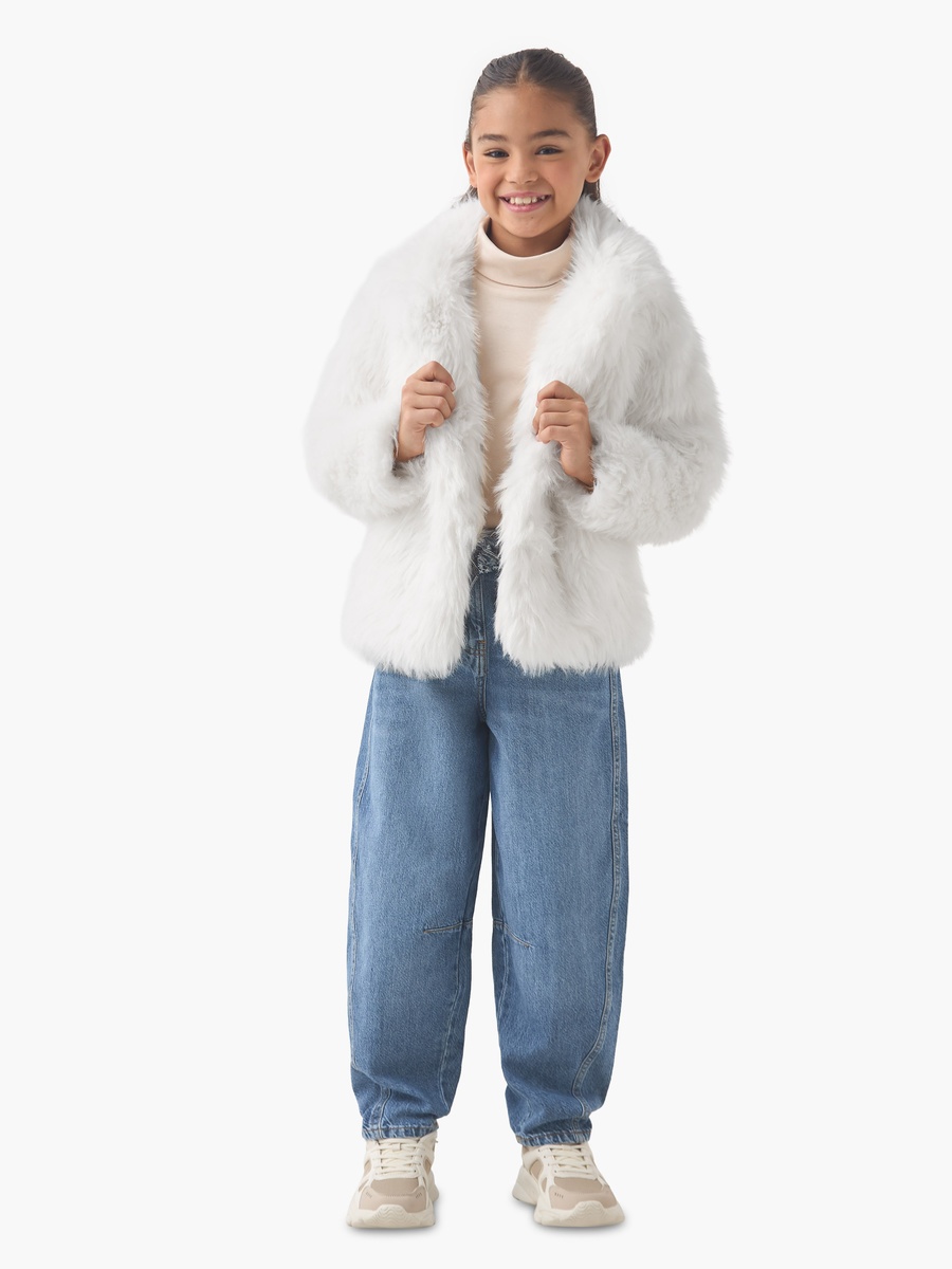 Faux Fur Jacket with Long Sleeves