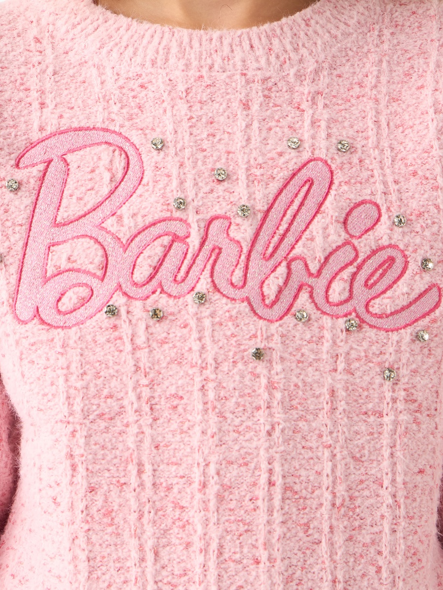 Barbie Embellished Sweater with Long Sleeves